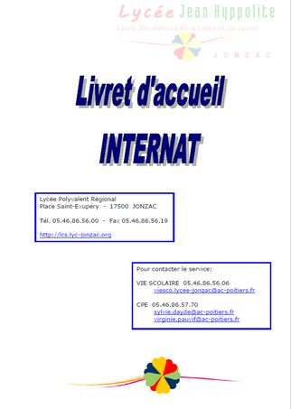 livret acceuil internat 2021
